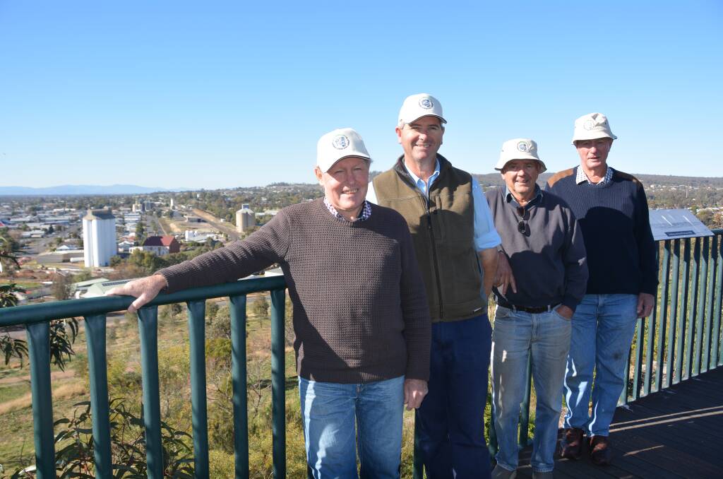 Gunnedah Urban Landcare Group members Rod Browne, George Truman, Bruce Higham, and Malcolm Heath. Photo: Jessica Worboys