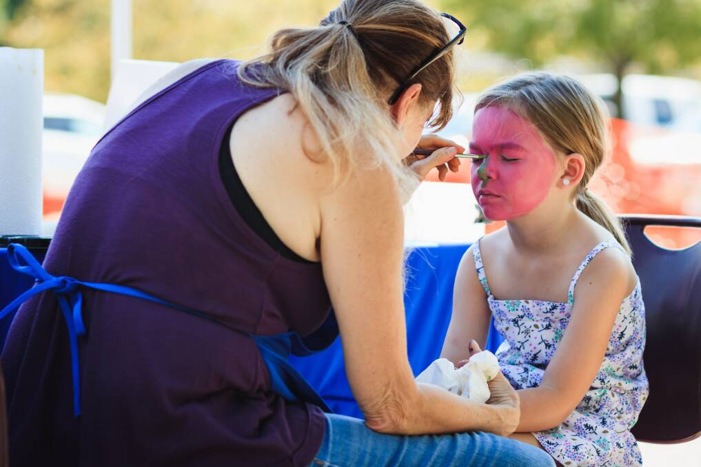 Children can have their face painted at the Our Children, Our Choice event.