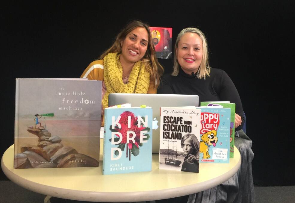 Gunai poet and author Kirli Saunders and best-selling children's author Yvette Poshoglian presented the workshop. Photo: supplied