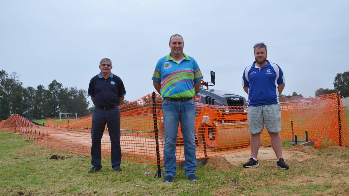 Terry Cohen from Quirindi Veterans Cricket, Mick Sevil from Quirindi District Cricket Association and Neil Wilcox from Quirindi Football Club. Photo: supplied