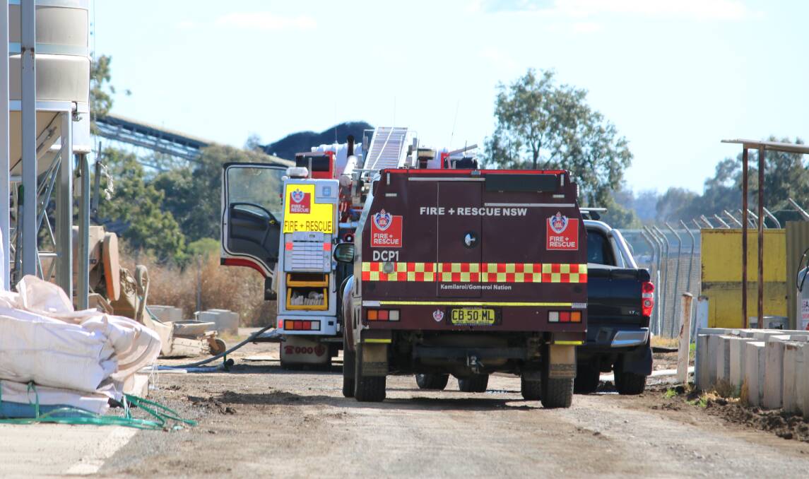 Fire and Rescue NSW crews on scene at Pryde's Easifeed.