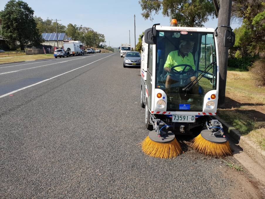 Liverpool Plain's Shire Council will invest in a street sweeper such as this one to help assist in cleaning up.