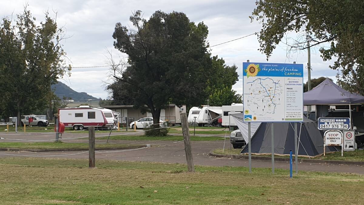 BUSINESS BOOM: Quirindi Caravan Park was packed with travellers during the holidays. Photo: supplied