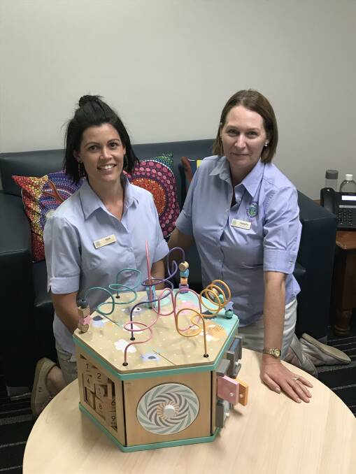 Gunnedah Family Support early childhood consultant Kate Locke with quality assurance coordinator Natasha Lyons. Photo: supplied