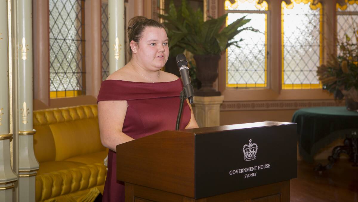 Curlewis' Courtney Seach at Government House in 2018. Photo: supplied