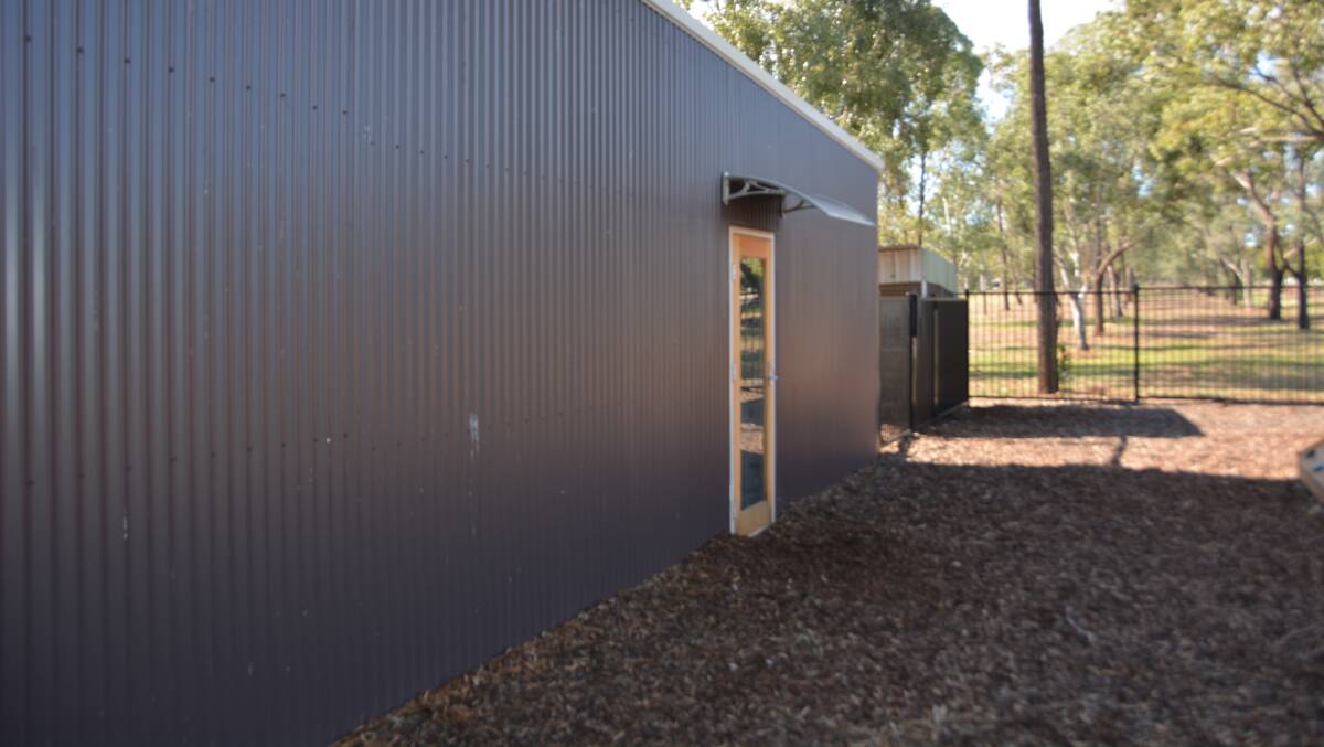 The aim is to have the mural on the front of this building and wrap around onto the fence. Photo: Jessica Worboys