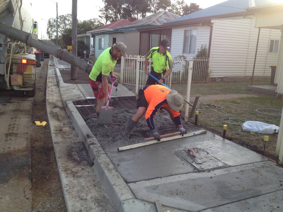 Contractors working on the pathway. Photo: supplied