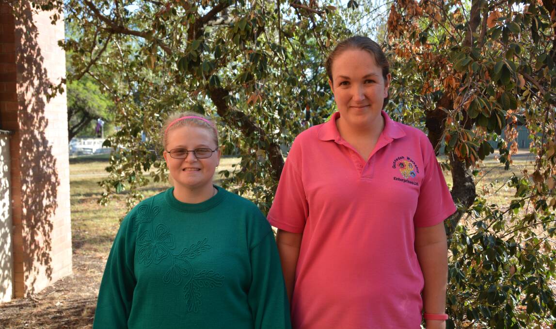 Leeanne Stead and Tabitha Ackler study at TAFE every Tuesday. Photo: Jessica Worboys.