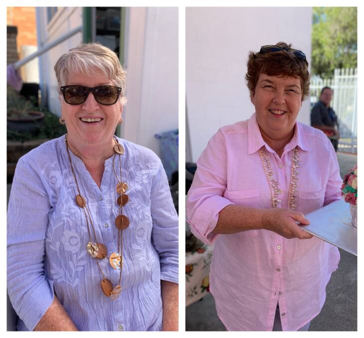Maureen Harrison (left) and Kay Wheeler at their retirement celebration at Quirindi Home Support Office. Photos: supplied