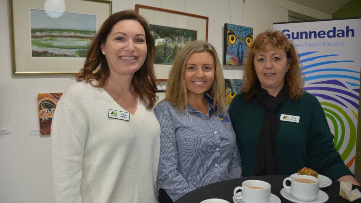 Gunnedah Chamber of Commerce's Stacey McAllan, Lisa Davis and Treena Daniells at the breakfast event. Photo: Jessica Worboys