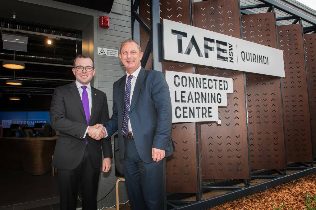 NEW JOBS: Member for the Upper Hunter, Michael Johnsen MP, outside of TAFE Quirindi's new Connected Learning Centre.