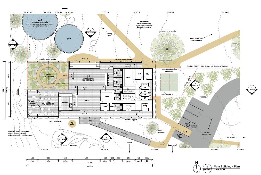 The plans for the koala hospital. Image: Dunn and Hillam Architects.
