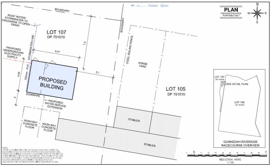 A detailed site plan for the new swab box. Photo: Gunnedah Shire Council