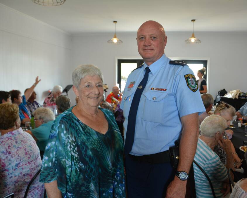 CRIME STOPPERS: Gunnedah Crime Prevention Committee chair Colleen Fuller with Inspector Michael Wurth. Photo: Jessica Worboys