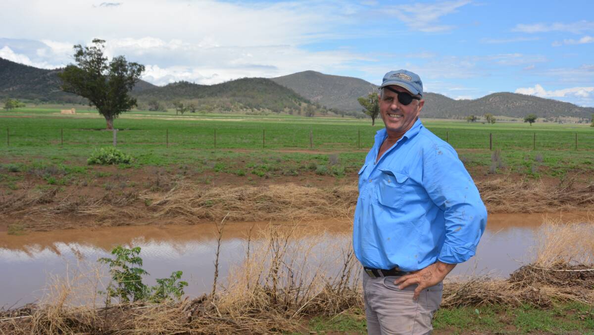 The creek on Mr Hewitt's property is now fuller than ever, and he's chuffed about it. Photo: Jessica Worboys
