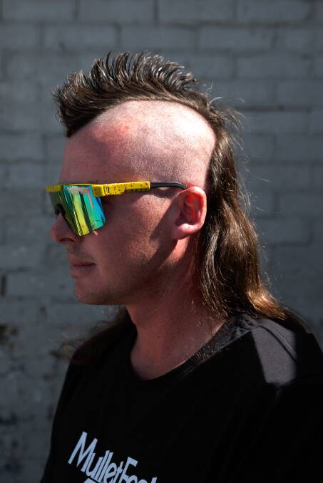 Gus Etheridge sporting his 'extreme' mullet at Mulletfest last year.