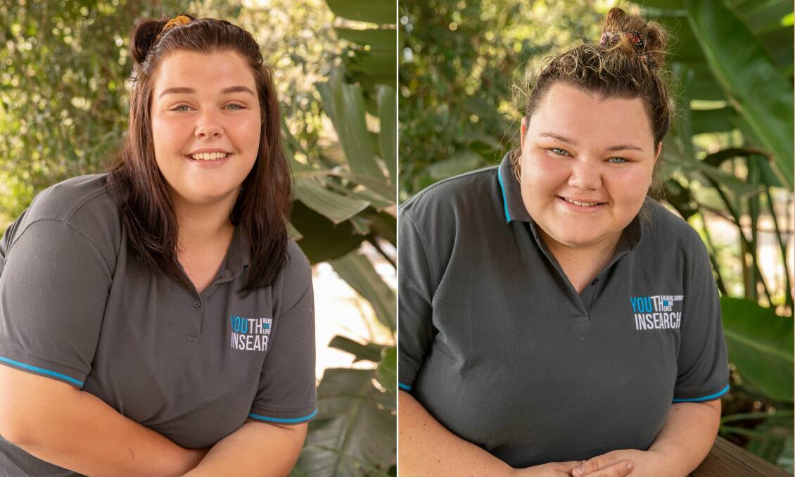 HELPING OTHERS: Marlie Thomas and Courtney McMullen-Seach are both working with Youth Insearch to encourage young people to speak up if they're feeling suicidal. Photos: supplied