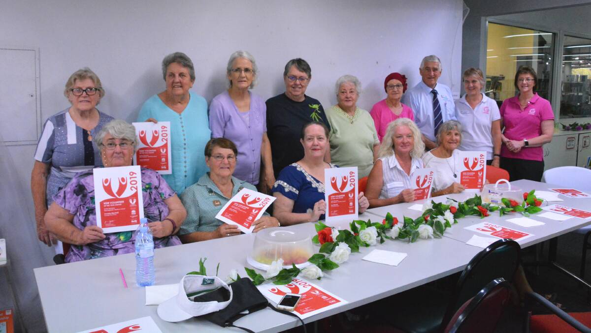 Gunnedah library's lovely volunteer ladies were pleased to receive a certificate for their hard work. Photo: Jessica Worboys