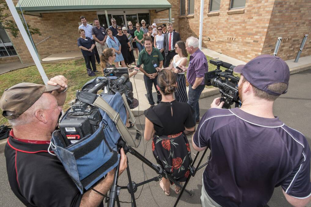 FULL HOUSE: There was a big crowd at Tamworth MP Kevin Anderson's announcement on Wednesday. Photo: Peter Hardin.