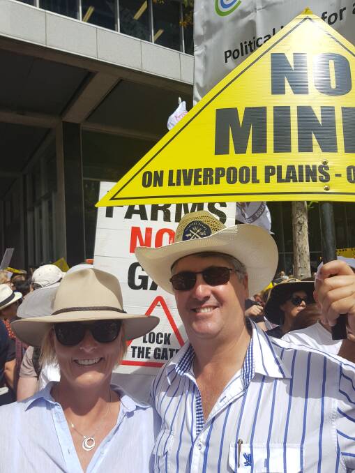 Nicole and John Hamparsum at a 2018 climate change rally in Sydney. Photo: supplied