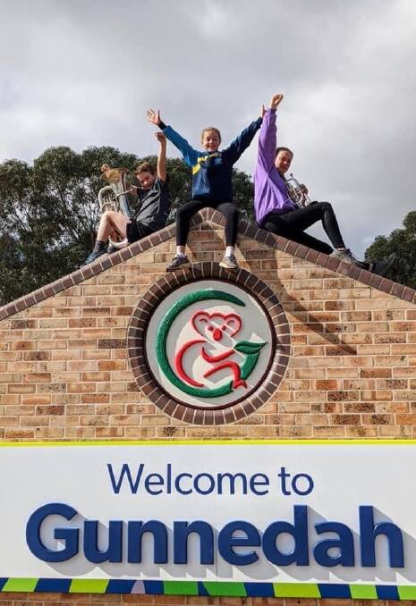 Gavin, Rebecca and Amy Sams participated in the Gunnedah Eisteddfod Society's first online event. Photo: supplied