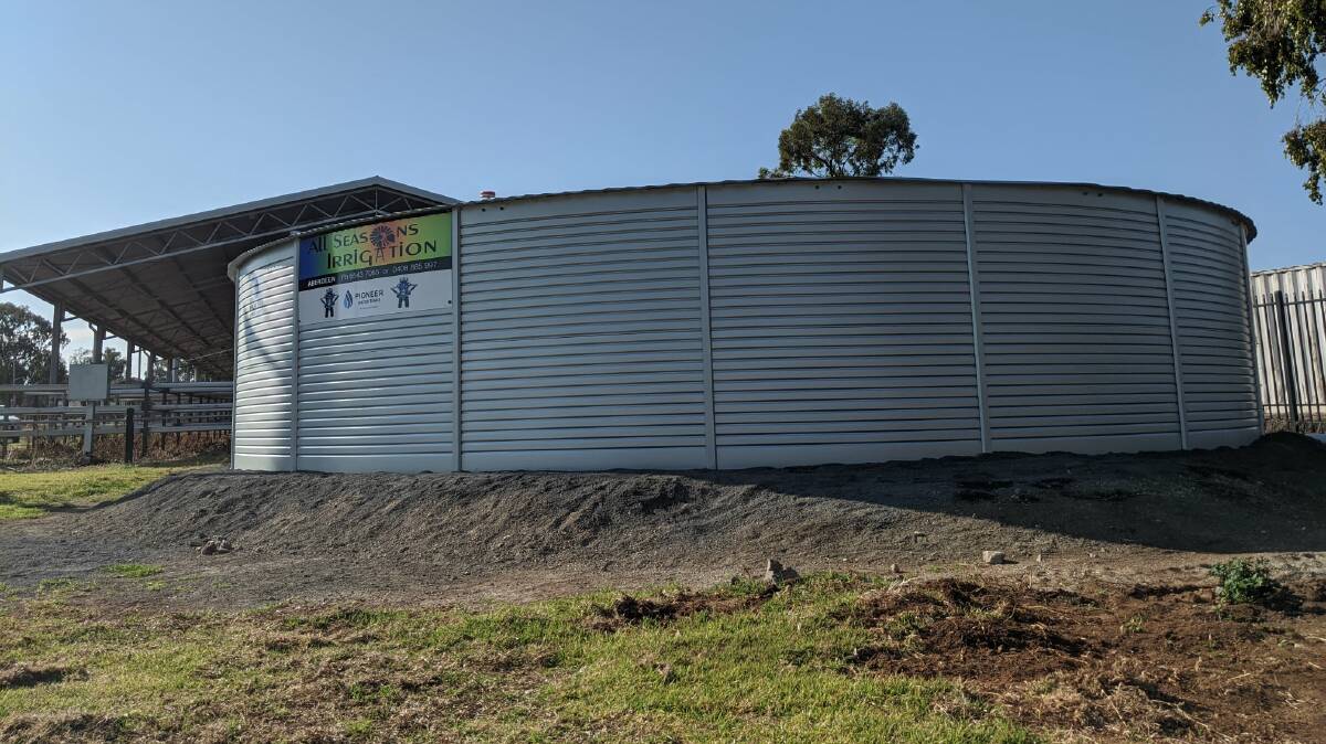 The water tank at the showground. Photo: supplied