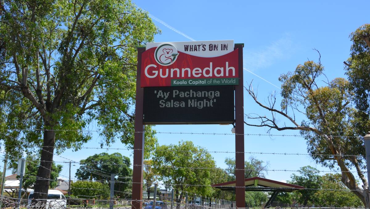 Gunnedah's only sign is located in Kitchener Park on the corner of Wentworth Street and Conadilly Street. Photo: Jessica Worboys