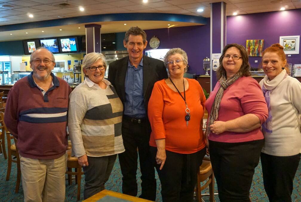 Bob Kirchner, Ange McCormack, Rob Philp, Julie Rankmore, Leanne Kirchner, and Margaret Payne at the Gunnedah Toastmasters changeover event. Photo: supplied