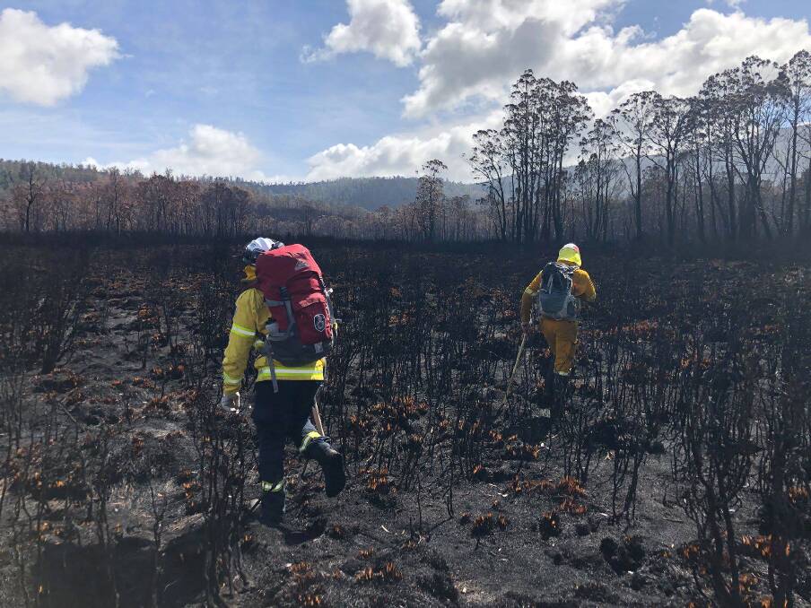 Fires have been burning in Tasmania for weeks. Photo: NSW Rural Fire Service.