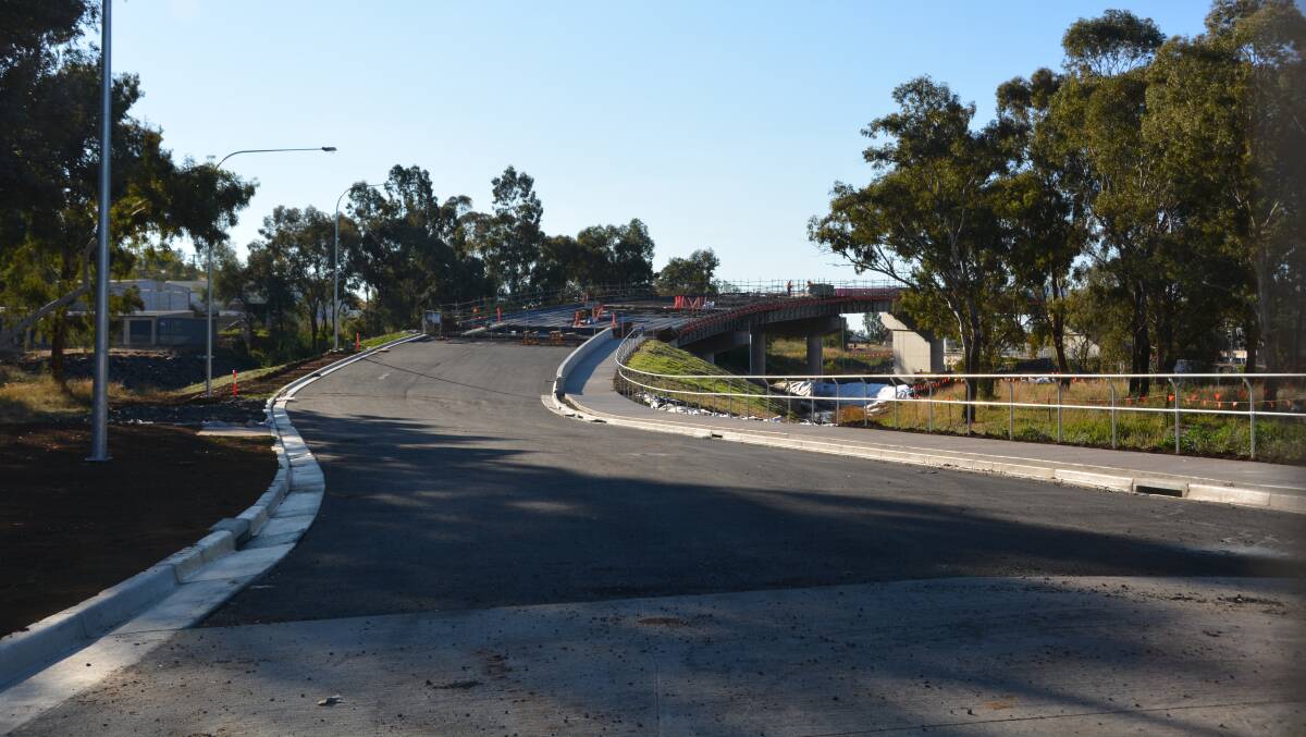 The overpass on June 26, looking north from the roundabout. Photo: Jessica Worboys