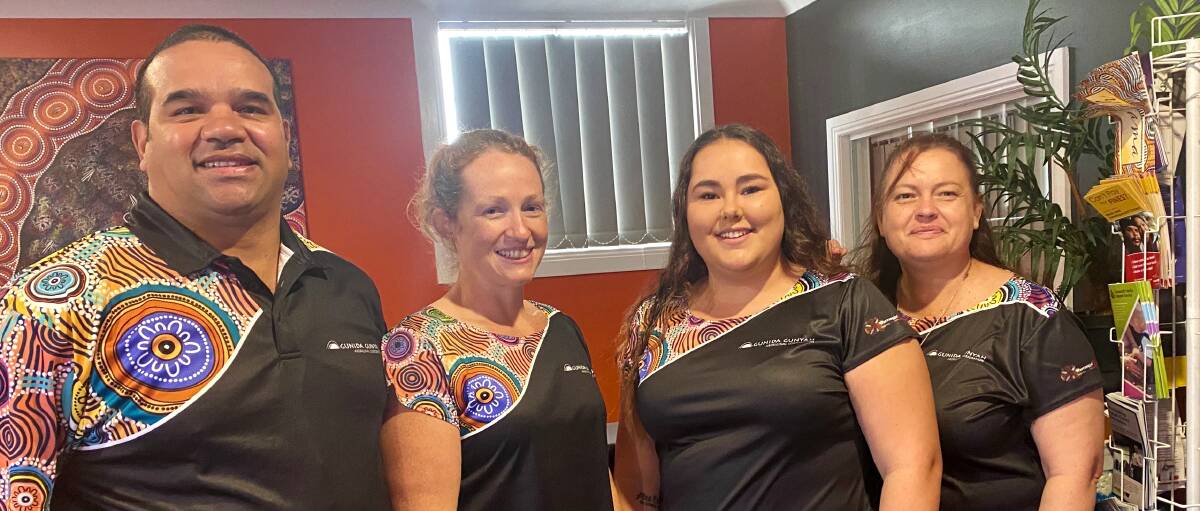 Gunida Gunyah Aboriginal Corporation staff Brett Daley, Sheridan Howe, Libby Wicks and Shantel Simpson will be working with the youth in the new program. Photo: supplied