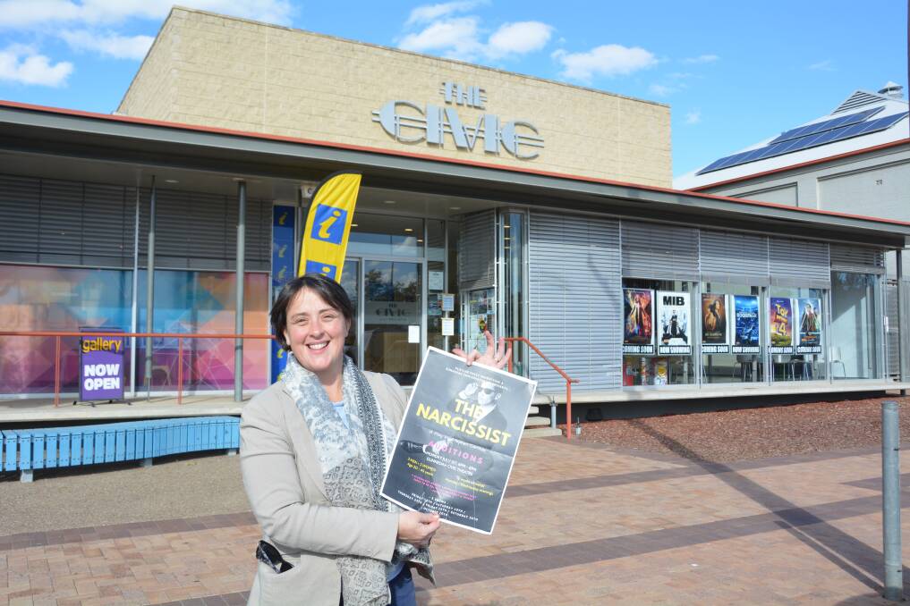 THE NARCISSIST: Gunnedah Conservatorium's director Rebecca Ryan outside The Civic, where auditions for the play will take place. Photo: Jessica Worboys