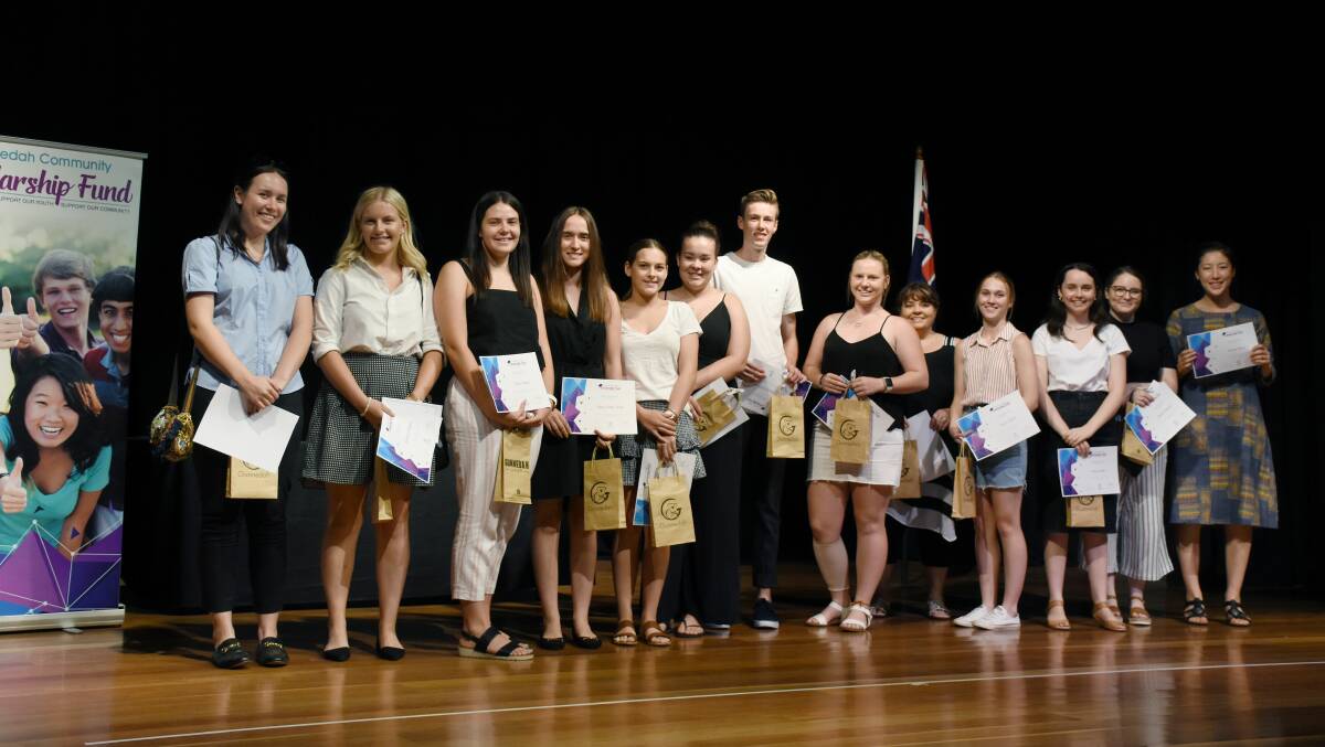 Some of the Gunnedah Community Scholarship fund recipients. Photo: supplied