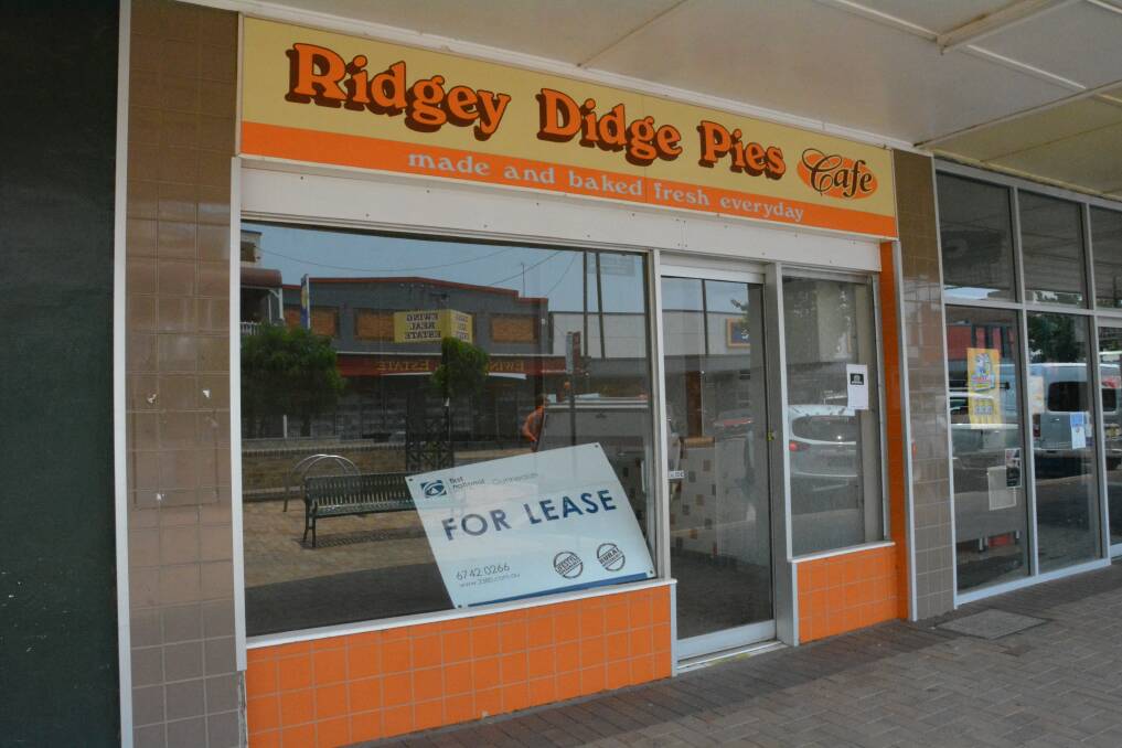 Ridgey Didge Pies has been for lease for quite a long time. Photo: Jessica Worboys