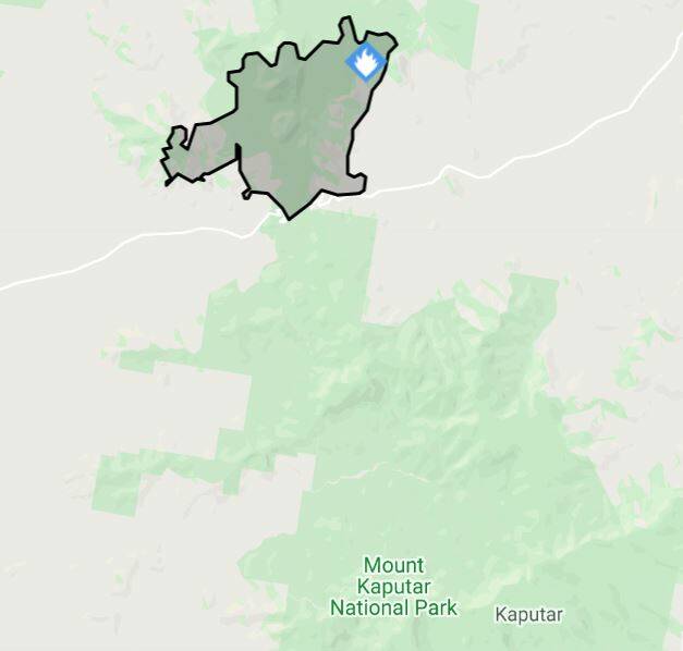 The Mt Waa Wilderness fire has burnt 3174 hectares of the Mount Kaputar National Park since it started in early January. Image: Fires Near Me