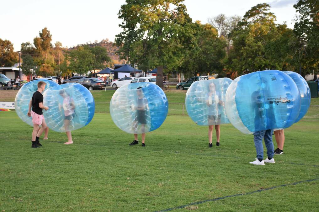 Bubble soccer is just one of the activities available during the school holidays. Photo: supplied