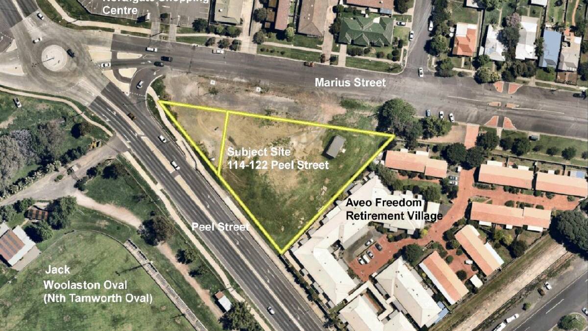 The location of the proposed McDonald's. Image: Tamworth Regional Council meeting papers