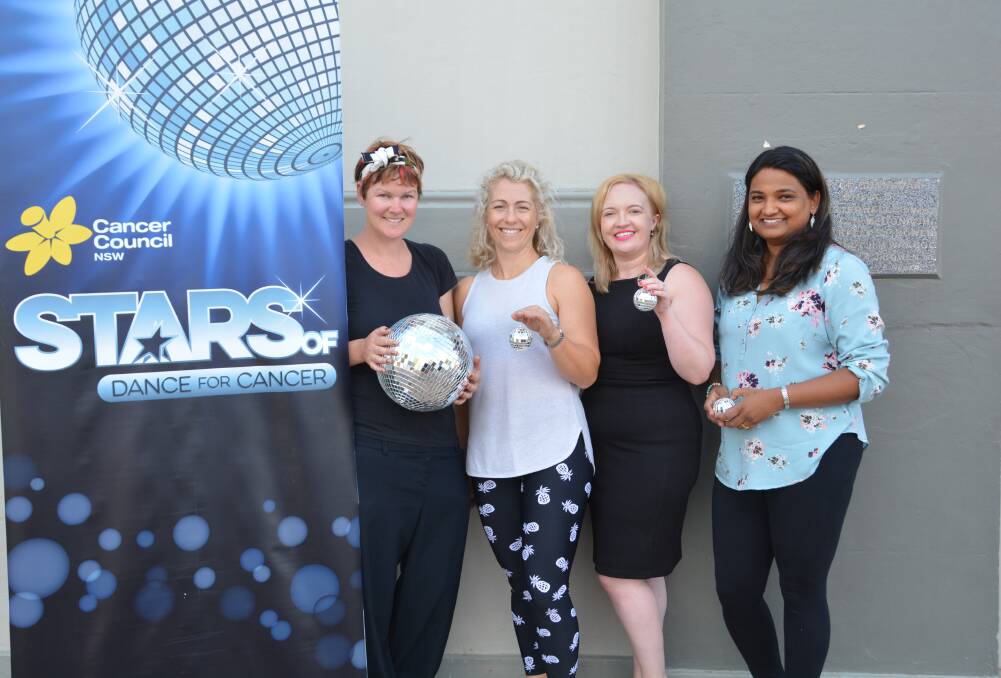 Jade Punch, Amelia Smith, Grace Norris and Gayathri Muthusamy are all stars in the Dance for Cancer event. Photo: Jessica Worboys.
