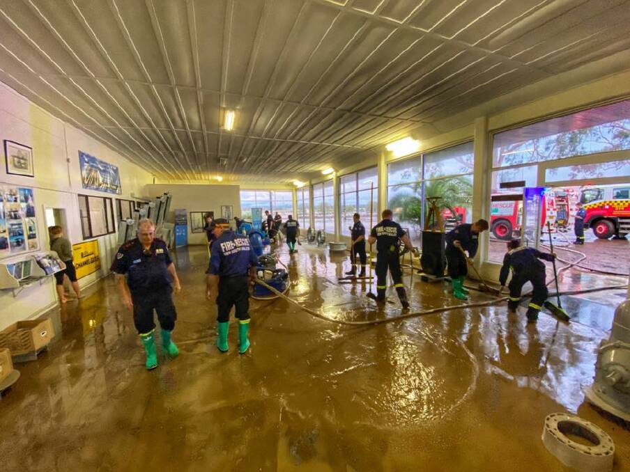 STILL GOING: Clean up efforts are ongoing in Narrabri after floods hit the town on the weekend. Photo: Narrabri Fire and Rescue