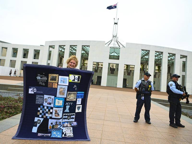 AFP museum curator Chris Cranston is marking the force's 40th anniversary with a set of quilts.