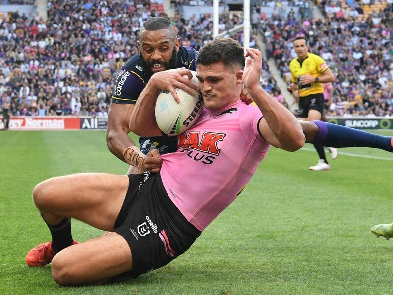 Playmaker Nathan Cleary says his injured shoulder is holding up well ahead of the NRL grand final.