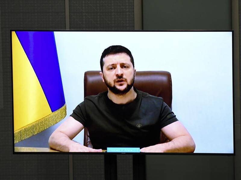 Volodymyr Zelenskiy warned federal parliament Russian aggression posed a direct threat to Australia.