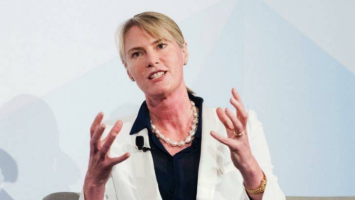 ANZ group executive for digital banking, Maile Carnegie, says local banks should "get moving" in the competition with tech firms. Photo: Christopher Pearce