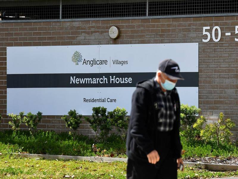 A nurse says working in Newmarch House during a COVID-19 outbreak was like being in a horror movie. (Joel Carrett/AAP PHOTOS)
