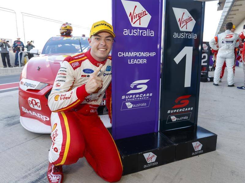 David Reynolds is maintaining his public stoush with Supercars series leader Scott McLaughlin (pic).