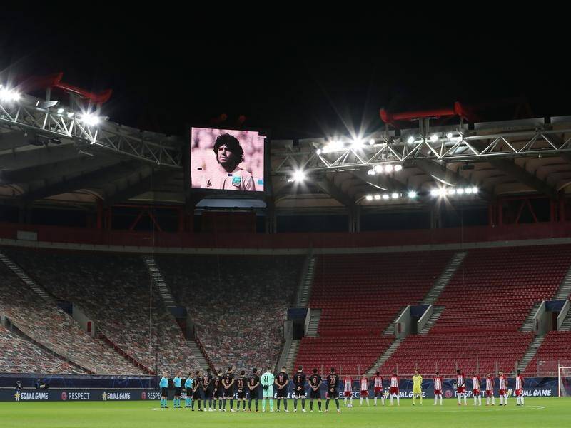 A minute's silence being held before the Olympiacos-Man City game to honour the late Diego Maradona.