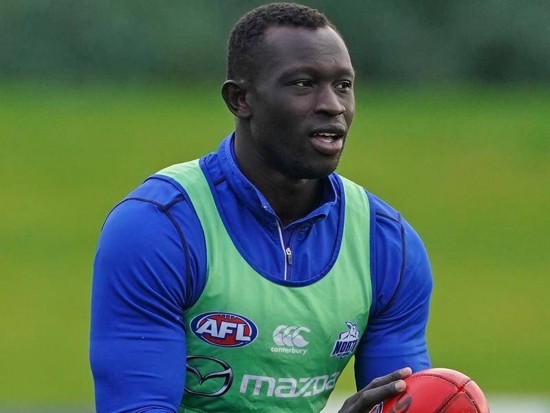 Majak Daw has made a great recovery from injury and is fighting for a place in the Kangaroos team.