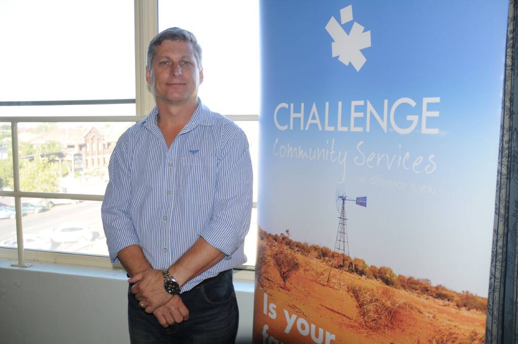 Meeting challenges: Simon Santosha from Men and Family Counselling and Consultancy at a drought forum in Gunnedah on Wednesday.