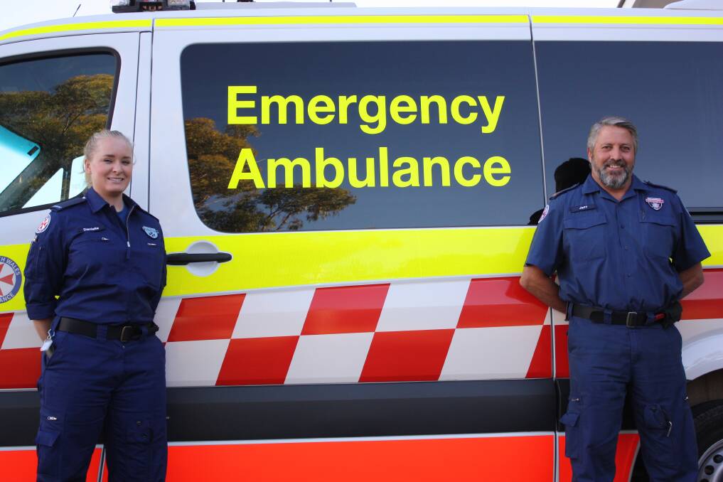 Danielle Colver and Jeff Gillam are two new faces at Gunnedah Ambulance Station.