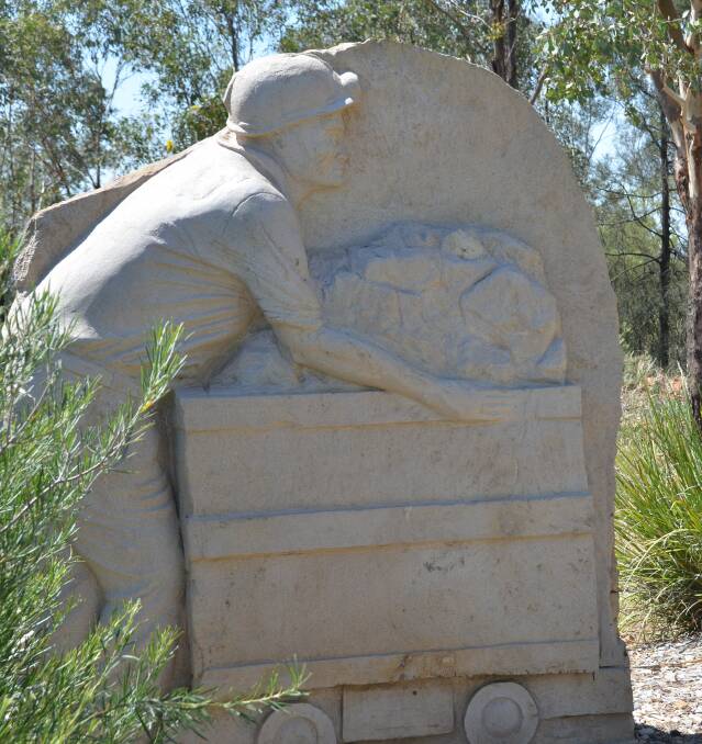 A fitting tribute. The Steven Rennick memorial includes a rock with a plaque on Pensioner’s Hill, near the sandstone sculpture of a miner pushing a skip.  